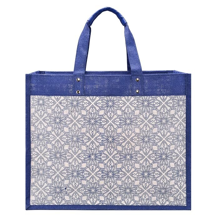 Jute Carry Tote with Zip