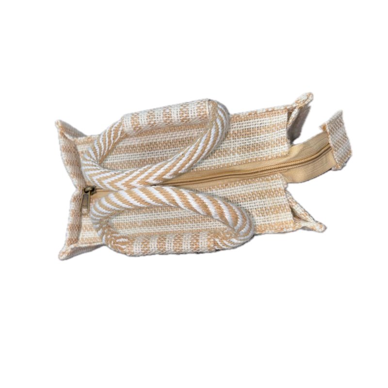 Designer Jute Bag with Transparent Window